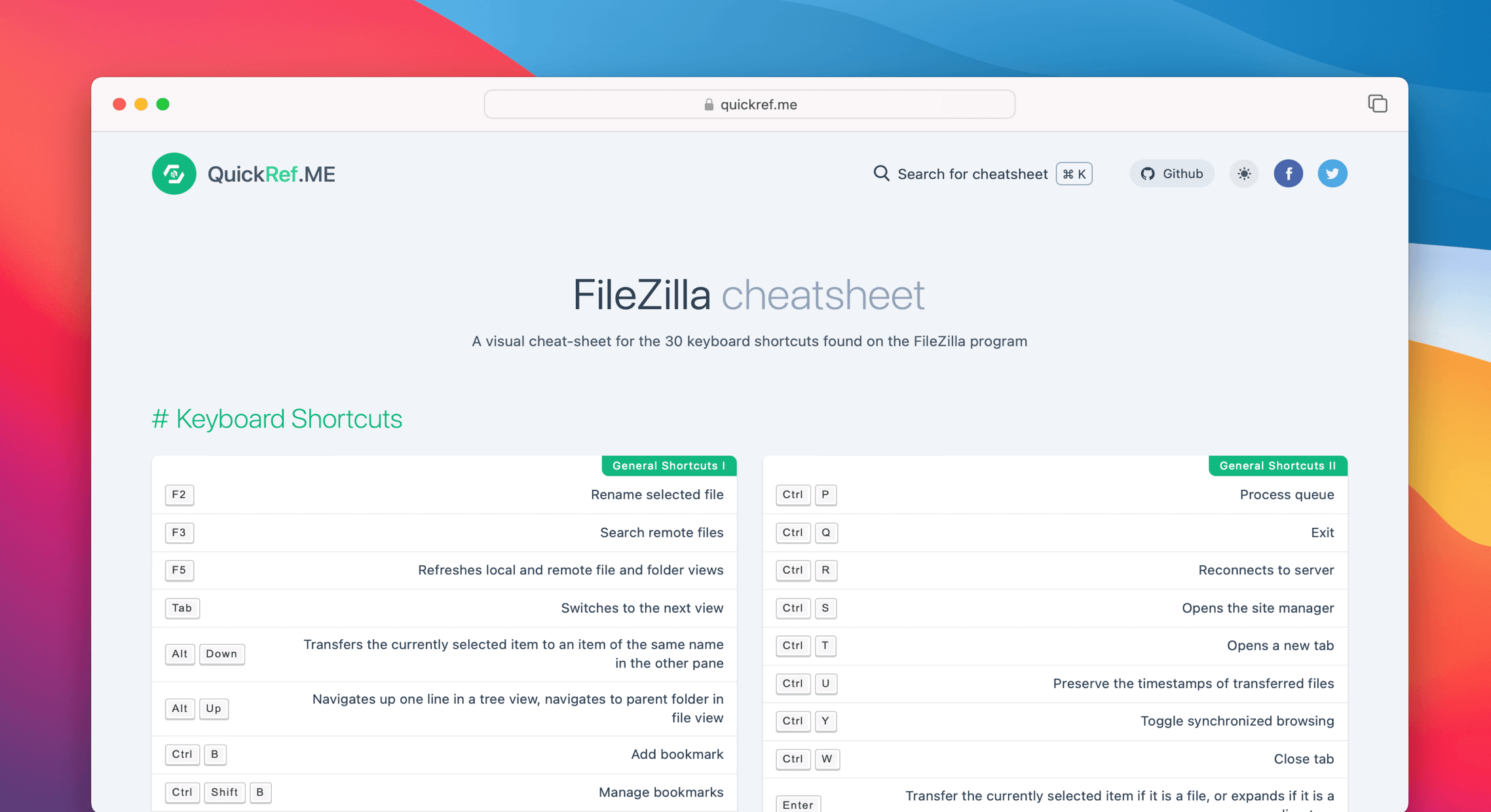 FileZilla Cheat Sheet Quick Reference filezilla-cheat-sheet-quick-reference